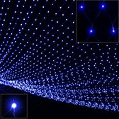 Somultishop Lichtgordijn Kerstverlichting - 120 x 120 cm - Blauw - 100 LED's - Voor binnen & buiten