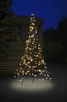 Fairybell LED Kerstboom voor buiten inclusief mast - 200 cm hoog - 300 LEDs - Warm wit