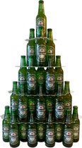 De Bier Kerstboom – Kerst voor mannen – Bierboom - Cadeautip man - 80 cm hoog - Transparant kunststof