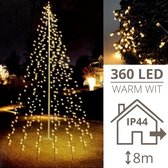 Vlaggenmast kerstverlichting - 8 meter - 360 LED's - Kerstverlichting buiten