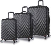 Pochon Travel Lotus Kofferset - Hardcase - Maat M L XL - Zwart - 3-delig