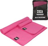 TravelMore Microvezel Reishanddoek Set – 2 Stuks - Small (40 x 80 cm) & Large (76 x 150 cm) – Roze
