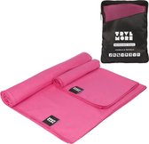 TravelMore Microvezel Reishanddoek Set – 2 Stuks - Small (40 x 80 cm) & Large (76 x 150 cm) – Roze