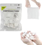 Decopatent® 20 STUKS Compressed Towels voor Reis of Onderweg - Travel Towel - Handdoek - Gecomprimeerde doekjes - In Tablet vorm