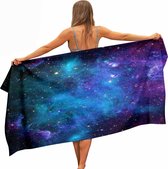 Ulticool - Natuur Galaxy Heelal Planeten Zonnestelsel - Handdoek Microvezel - Sneldrogend badlaken - 160 x 80 cm - voor reizen fitness gym sport