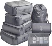 Packing Cubes Set 7-Delig – Kleding organizer voor koffers, tassen en backpack - grijs-CB000103