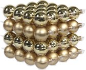 Glas kerstballen - 4 cm - 64 stuks - Gold