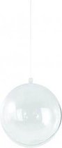 5x stuks transparante hobby/DIY kerstballen 10 cm - Knutselen - Kerstballen maken hobby materiaal/basis materialen