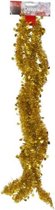 Gouden tinsel slinger met sterren 270 cm