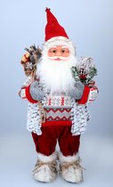Christmas Gifts Kerstman-Pop - Kerstversiering voor Binnen - 60cm - Rood/ Wit