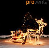 Proventa® LED Rendier met slee kerstverlichting buiten - Warm wit - 150 x 46 cm