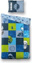 Fortnite Bluepatch Dekbedovertrek - 140x200cm - Eenpersoons - Blauw