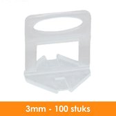 3mm Tegel Levelling Clips – Tegel Dikte 3-13mm – 100 stuks