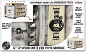 12'' LP Houten Krat Op Wielen Voor Vinyl Opslag - Tot 100 LP'S