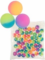 50 stuks stuiterballen frosted mix kleuren 3.2 cm