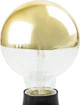 Snoerboer kopspiegel LED filament Ø95mm - E27 - 4W - 200lm - extra warm wit - goud