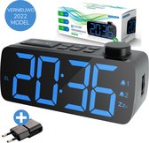 YUCONN® Digitale Wekkerradio - Wekker Kinderen - Kinderwekker - Grote LED Cijfers - Wekkers Digitaal - Dimbaar Display - Sleeptimer - FM radio