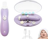 FOOCCA Baby Nagelknipper - Oplaadbaar - Baby Manicureset - Baby Verzorgingsset - Baby Nagelvijl - Baby Nagelschaartje - Baby Nagelset - Elektrisch - Oplaadbaar