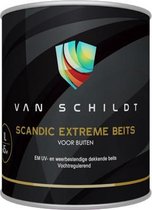 van Schildt Scandic Extreme Beits Watergedragen Vochtregulerend Ademend Schakelverf Systeemverf  Zwart 1 Liter