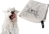 Pepets© – Hondenhanddoek – Honden Handdoek – Microvezel Handdoek – Handdoek Hond – Hondendeken – Droogdoek Hond – Dierendeken – Absorberend – 100*50CM – wit - GRATIS zonnebril