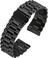 Horlogeband - Metaal Schakel - 20mm - zwart