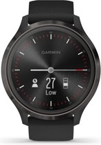 Garmin Vivomove 3 Hybrid Smartwatch - Echte wijzers - Verborgen touchscreen - Connected GPS - Gunmetal/Black