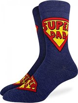 SuperDad - Grappige sokken - One Size - Cadeau Mannen - Huissokken - Vaderdag - Verjaardag - Superman - Geschenk Vader - Papa