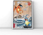 Pokémon poster - Charizard v.s. Blastoise - 60X90CM