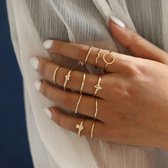 11 delige ringen set minimalistisch goud