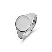 New Bling Zilveren Zegel Ring 9NB 0269 50 - Maat 50 - 12 x 20 mm - Zilverkleurig