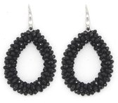 Dielay Dames oorhangers - Zilver/Zwart