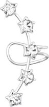 La Rosa Princesa Ster Ear Cuff Oorbel - Zilver - Kristal