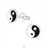 Zilveren oorbellen | Oorstekers | Zilveren oorstekers, yin en yang