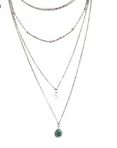 208 - multi layer choker ketting met olifantje