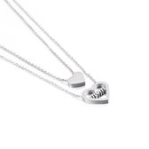 Mom ketting dames dubbel - 2 kleuren - Zilver - verstelbaar 23+4 cm - liefde - verjaardag - Moederdag cadeautje - cadeau voor haar - mama - vrouw - moeder