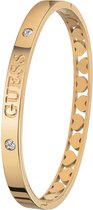 Guess - Guess stalen goldplated bangle armband Heart