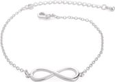 Joboly Infinity eindeloos oneindig subtiele armband - Dames - Zilverkleurig - 16 cm