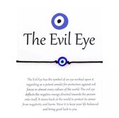 Evileye – evil – eye – blauwe evileye – armband– unisex – geluk – bescherming – diepe blauw -boze oog ketting -turkse oog -nazar boncuk -cadeau voor vriendin- -blauwe oog armband – vrienden armband