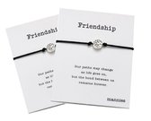 Mannies vriendschapsarmband - 2 stuks - Vriendschaps armband met boodschap! Één voor jou, één voor je vriend(in)! - Meerdere kleuren - Gratis verzending - Vriendschap - Zwart