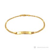 Juwelier Zwartevalk 14 KARAAT ARMBAND MET PLAAT 13.101.009