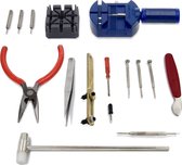 MMOBIEL 16-delige Professioneel Horlogemaker Sieradenreparatie Toolkit - incl. Horloge Band Pin Link Verwijderaar, Achterkant Opener Schroefmoersleutel - voor Horloge Reparaties en Plaatsen van de Batterijen