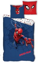 SpiderMan Dekbedovertrek Web - Eenpersoons - 140  x 200 cm - Polyester