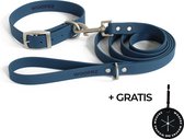 WOOFRZ® Wandelset - Hondenriem En Hondenhalsband - Blauw - Maat S - Halsband Hond - Honden riem - Hondenlijn - Puppy Halsband - Riem Hond - Leiband hond - Looplijn Hond – Puppy Riem