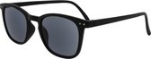Icon Eyewear YBB215 zonneleesbril +2.00 mat zwart - rechthoekig - verend scharnier