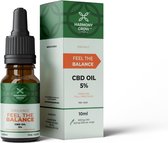 Harmony Grow™ - FEEL THE BALANCE - 5% procent CBD olie -  Full Spectrum - 10ml - 500mg CBD (Premium farmaceutische kwaliteit, BIO & VEGAN van eigen hennepkwekerij)