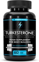 Powersupps- Turkesterone 10% - TURK PRO 60 capsules (500mg) - Testosteron booster - Muscle builder -  Spiergroei - Afvallen - Droogtrainen