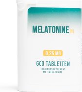 Melatonine.nl - Melatonine 0,25 mg - 600 tabletten - Melatonine Regular Supplementen - vegan - voedingssupplement