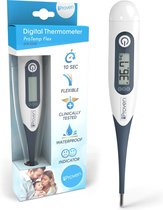 iProven DTR-1221A - Digitale thermometer met flexibele tip - Lichaamsthermometer voor Rectaal en Oraal gebruik - Baby Thermometer