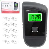 Draagbare Digitale Alcoholtester – LCD - Incl. 10 Mondstukken – Blaastest Alcohol – Hoge Nauwkeurigheid- EN16280 norm – Alcoholmeter