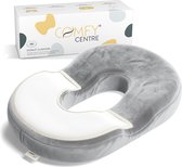 ComfyCentre Orthopedisch Donut Kussen - Ringkussen - Zitring Kussen - Zitkussen - Aambeien - Stuitkussen - Verlicht Stuit en Rugpijn - Perfect voor Auto- en Bureaustoel - Grijs